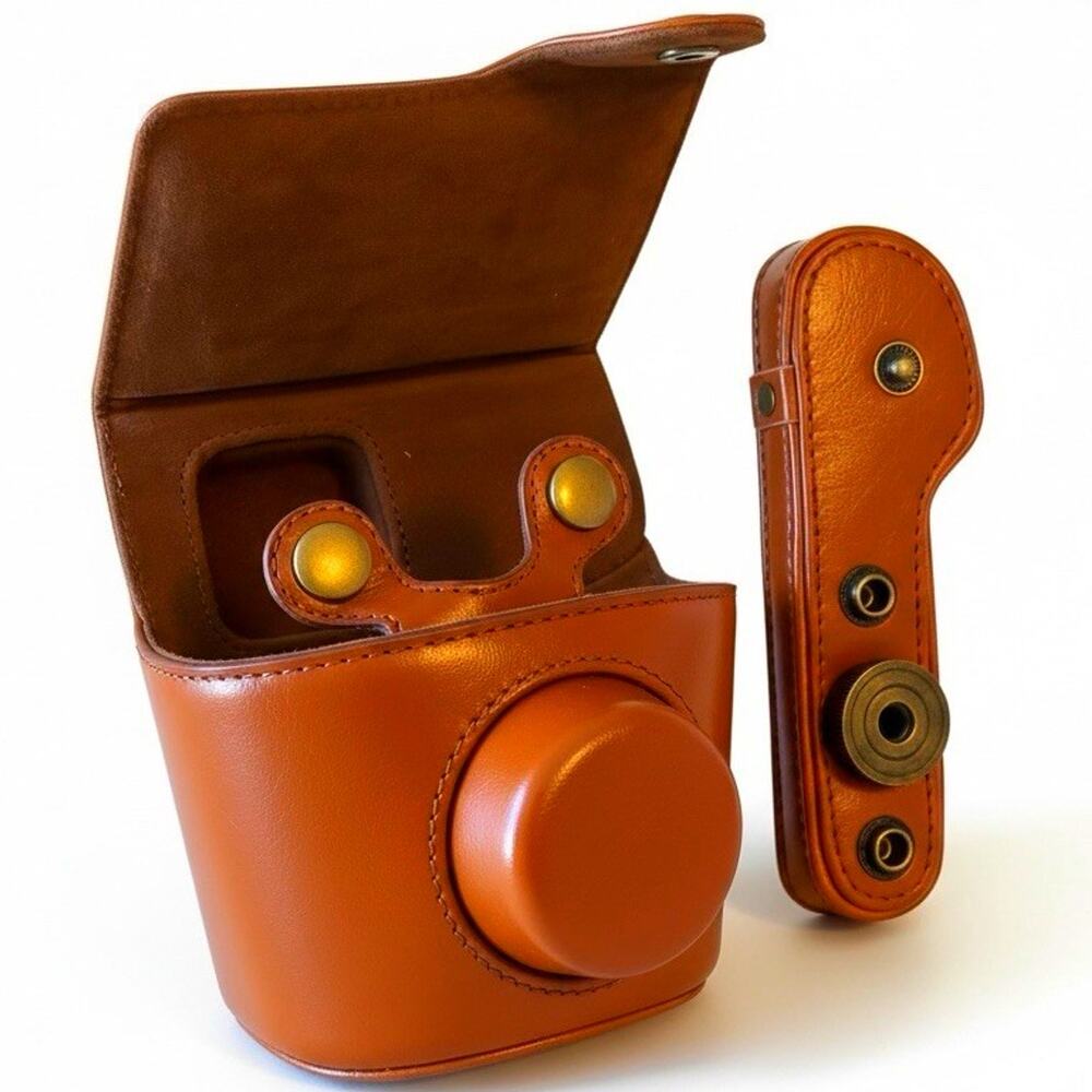 Samsung Galaxy Camera Vintage Leather Case Style Protective Cover Brown Luxury